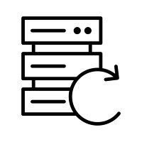 Database, server backup Icon vector image. Can be used for phone and tablet. Suitable for mobile apps, web apps and print media.  vecteezy.com